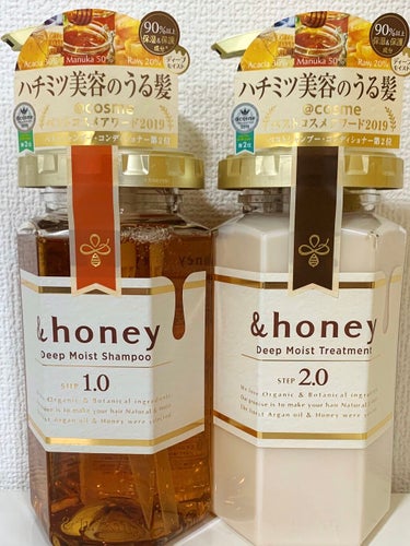 ディープモイスト シャンプー1.0／ヘアトリートメント2.0/&honey/シャンプー・コンディショナーを使ったクチコミ（1枚目）