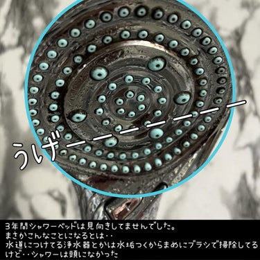 月500円😂5年ローンで買ったRefaファインバブル🫧
3年間何事もなく使い込んでたが‥気づいたら　Ka Bi 。。
カビルンルン。

うそだろーーーー🤥いままでよく気づかなかった。。

風呂カビ対策やら、風呂釜洗浄。。。
水道の浄水器は気が向いたら外して洗ってたけど‥シャワーには全く目を向けてなかった。。

シャワーはミスト機能の出が悪くなったりするらしい‥。ミストは基本使わん
。冬はミストめっちゃ寒い何故か水になる。夏は子供が水と浴びで遊ぶぐらい。

勢いよく出るシャワーのやつを頭洗う時によく使う。

もしRefa持ってる人いたらとりあえずシャワーヘッドボタンのところじゃーーって隙間水で洗ったらるんるん出てくるかもー。。

とりあえず、ブラシで洗ってカビ取りジェル振りかけて洗い流し‥ボタンのところから出るわ出るわ黒いやつ。

オキシか漂白漬けしようとおとったら、両方不在で洗剤革命がいた。
初めてシャワーヘッドの入浴ww。
他は風呂釜洗浄の時に浸かりにくる常連さん。

ま。我が家の風呂からっと乾いたりしない風呂だから‥。まめにキラーが登場する風呂
似たような境遇の人は注意😹

もうにどと同じ過ちはしない😇風呂釜消毒の時に一緒に漬け込もう。

シャワーヘッドも洗う事をここに誓います。
2024年大体3月 ちゃんぶぅ。

汚いの苦手な人注意って書いてるけど、フツーにストーリーに垂れ流した。ソーリー。若干小さめにしたけろ。

#refa #シャワーヘッド #風呂掃除 #シャワーヘッド掃除 #カビの画像 その1