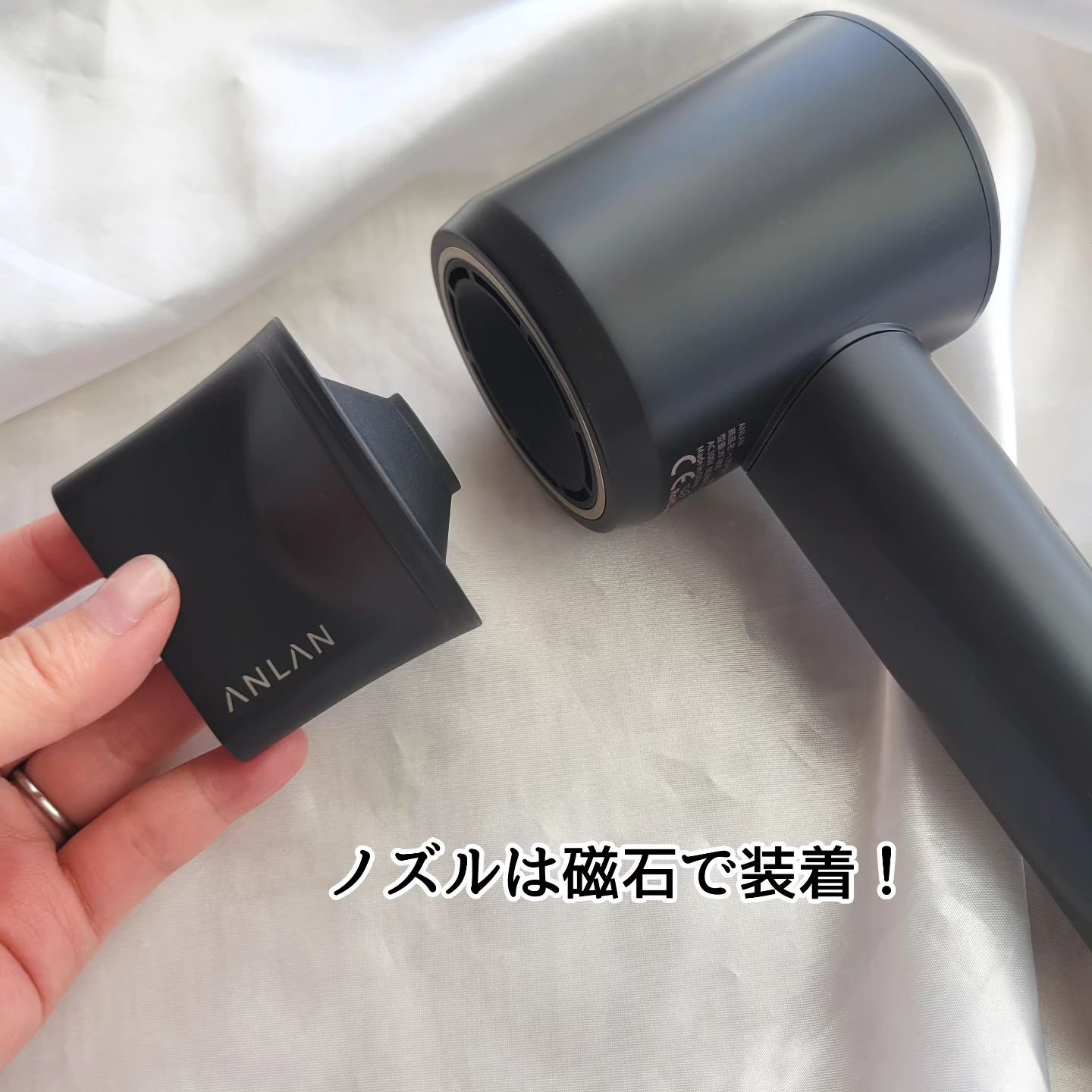 ダブルケアドライヤー ブラック/ANLAN/ドライヤーを使ったクチコミ（3枚目）