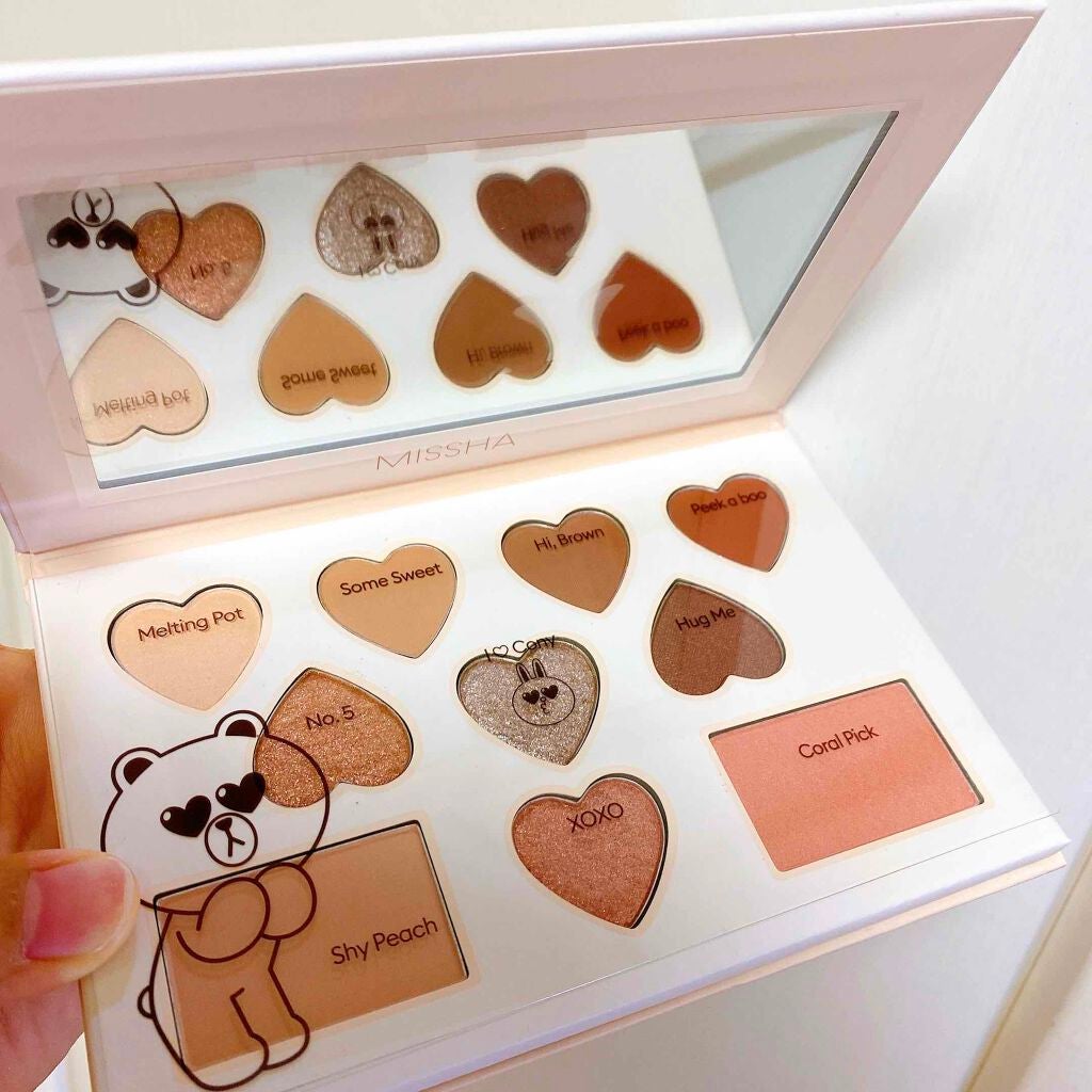 カラーフィルターシャドウパレット(ラインフレンズエディション)/MISSHA/アイシャドウパレットを使ったクチコミ(2枚目)