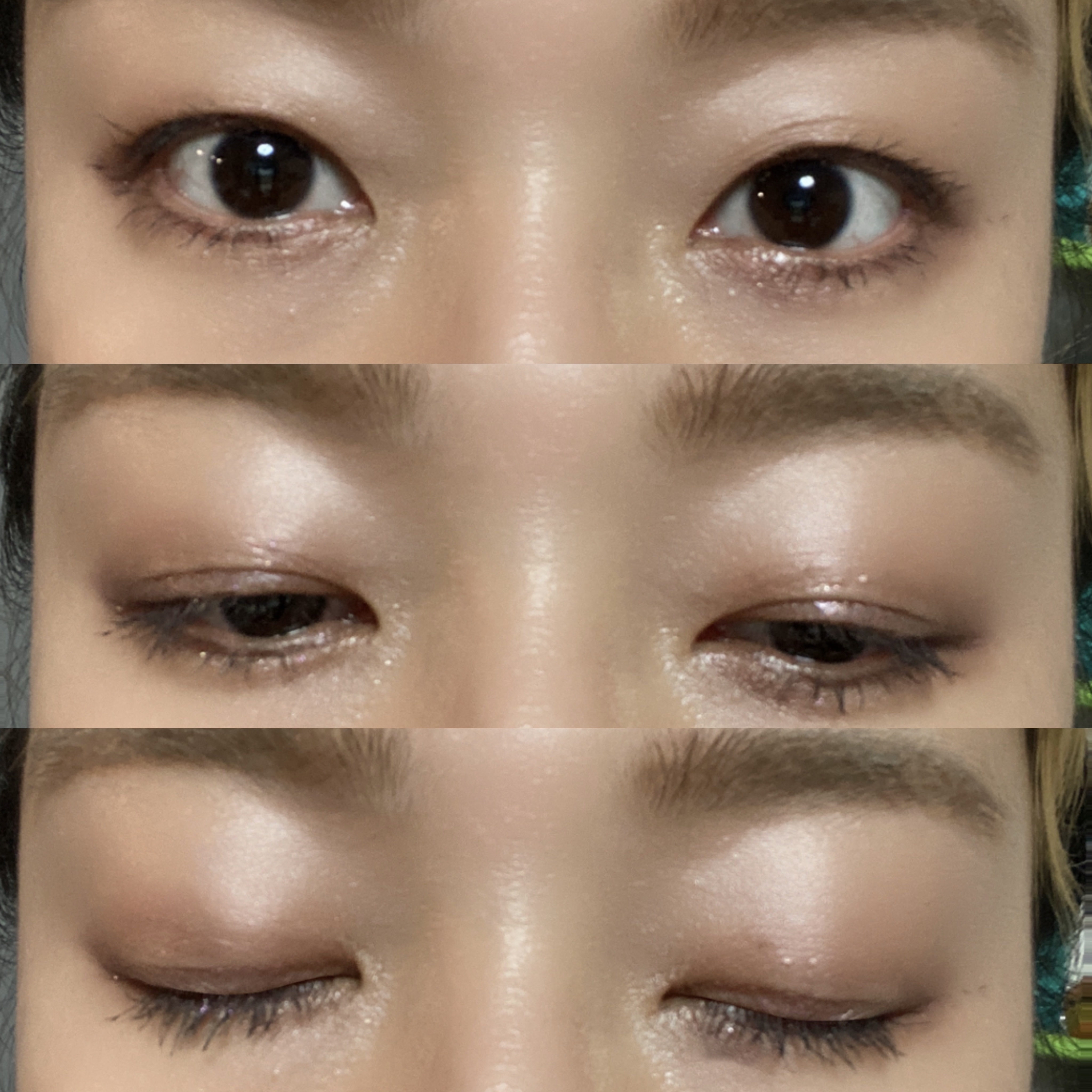 ウイスパーグロスフォーアイ 03 WANDERLUST DREAMER/THREE/リキッドアイシャドウを使ったクチコミ（3枚目）