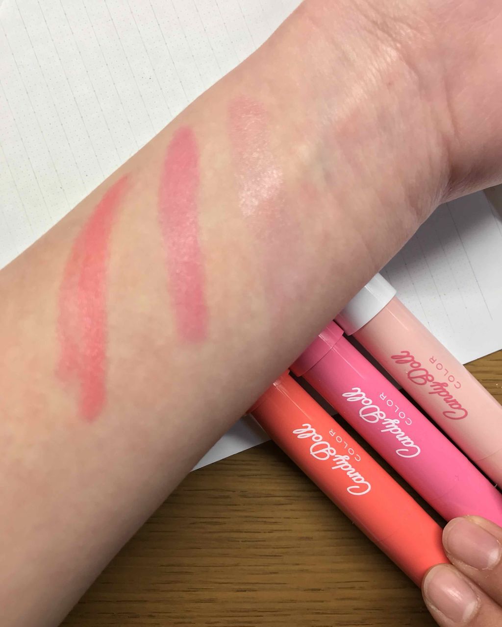 ドロップクレヨンリップ ピーチコーラル/CandyDoll/口紅を使ったクチコミ（1枚目）