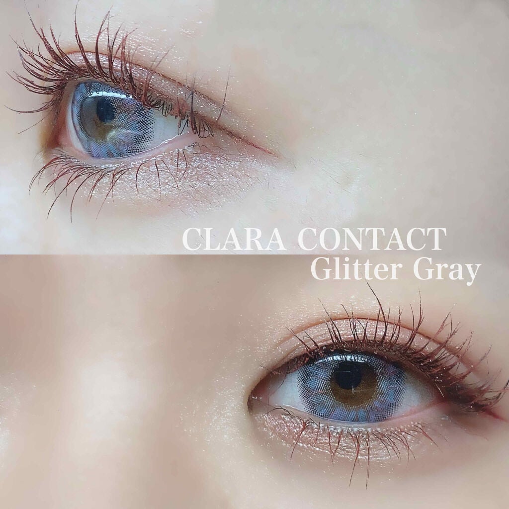 グリッターグレー/CLARA CONTACT/カラーコンタクトレンズを使ったクチコミ(1枚目)