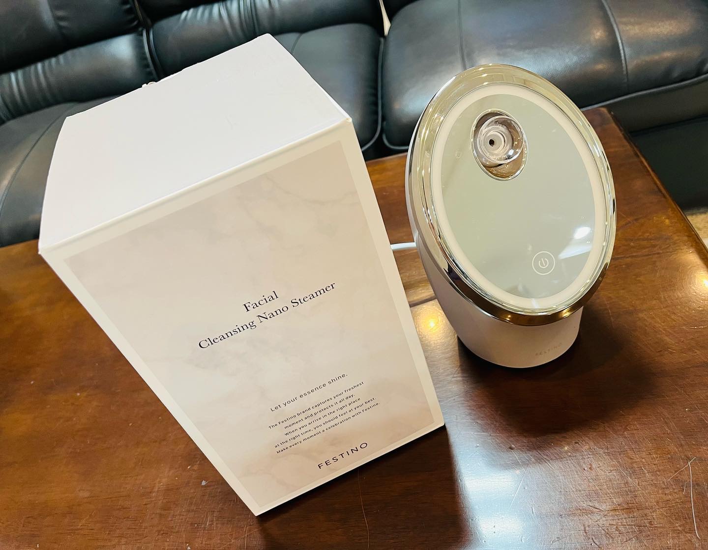 フェイシャルクレンジングナノスチーマー/FESTINO/美顔器・マッサージを使ったクチコミ（2枚目）
