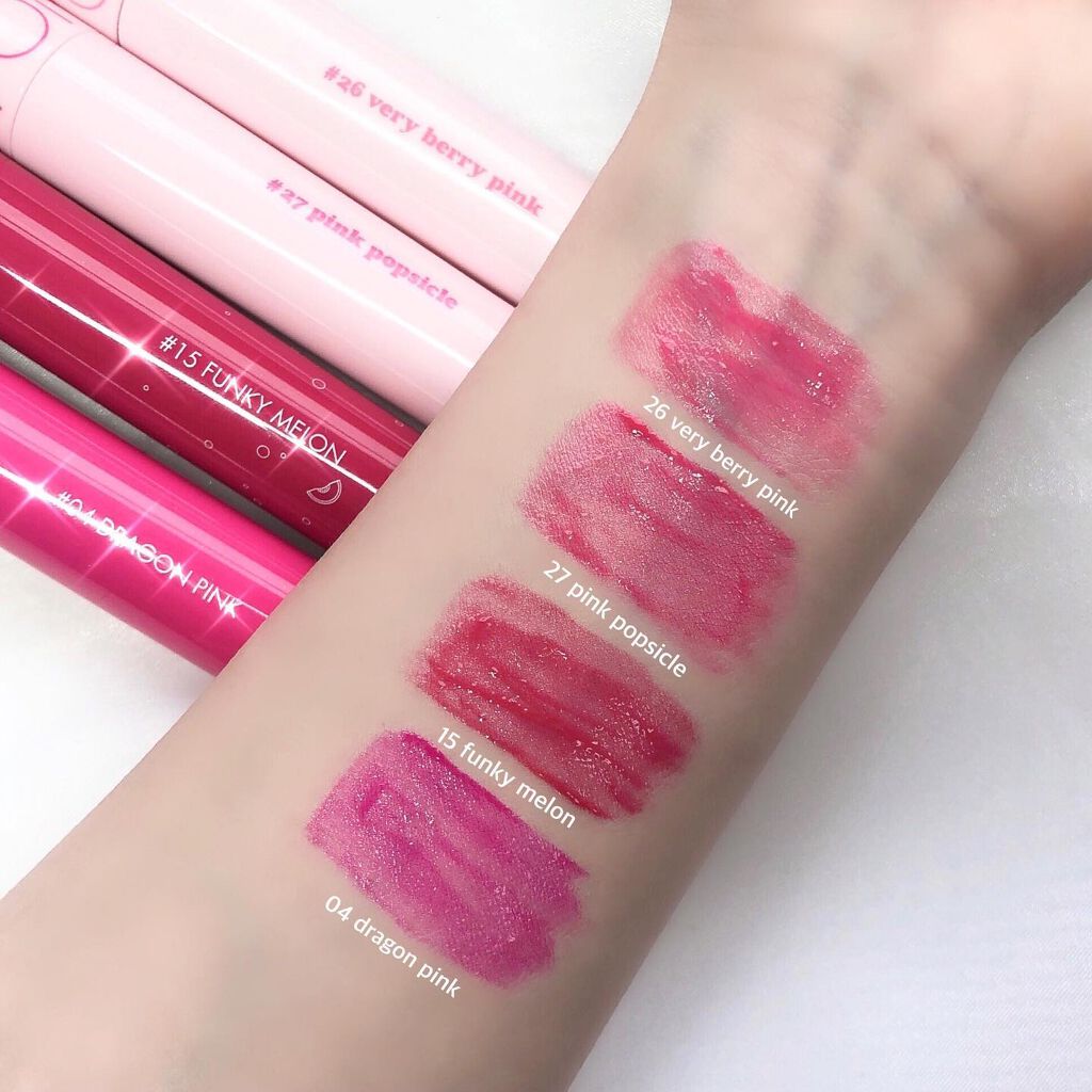 ジューシーラスティングティント/rom&nd/リップティントを使ったクチコミ(1枚目)