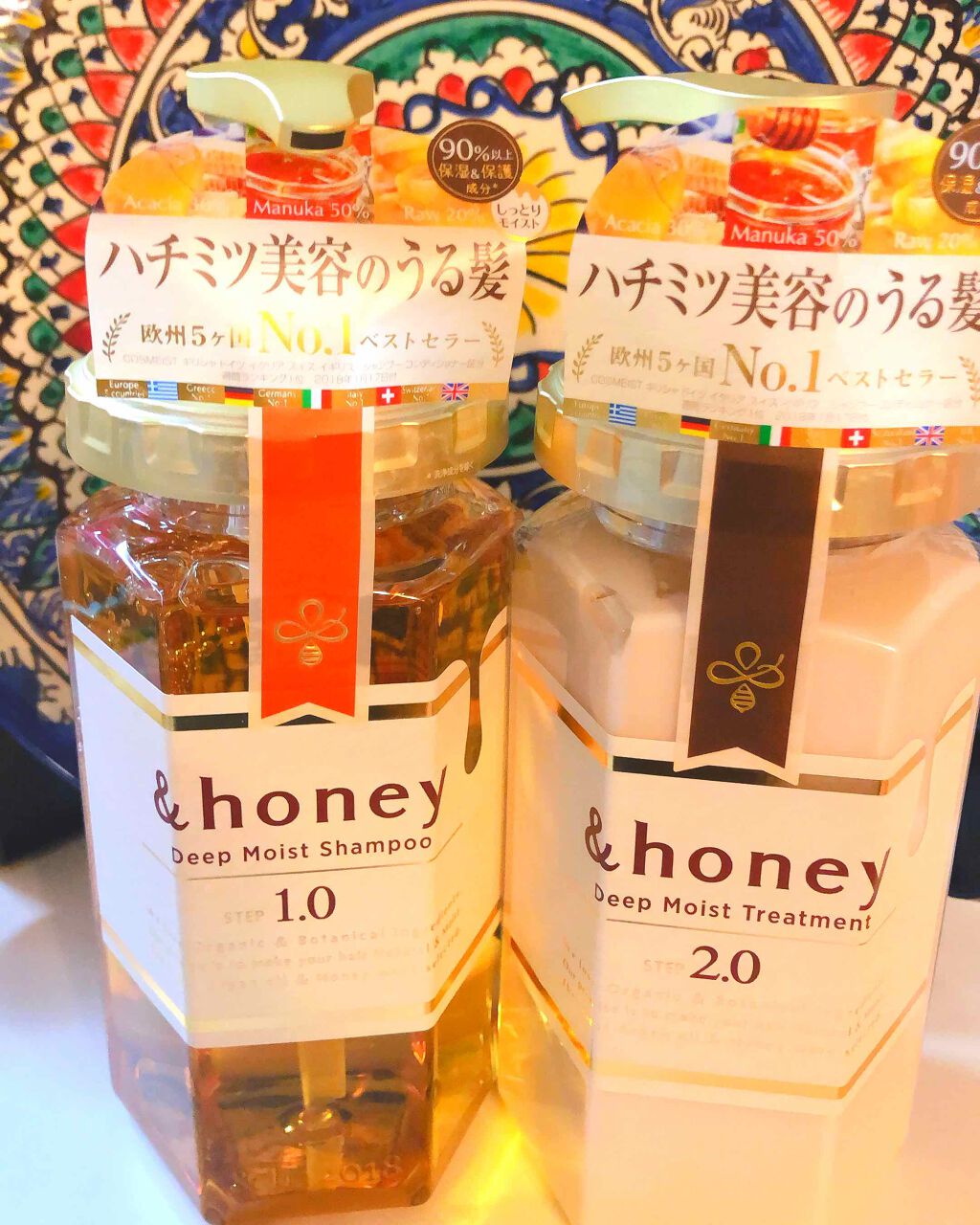 ディープモイスト シャンプー1.0／ヘアトリートメント2.0/&honey/市販シャンプーを使ったクチコミ（1枚目）