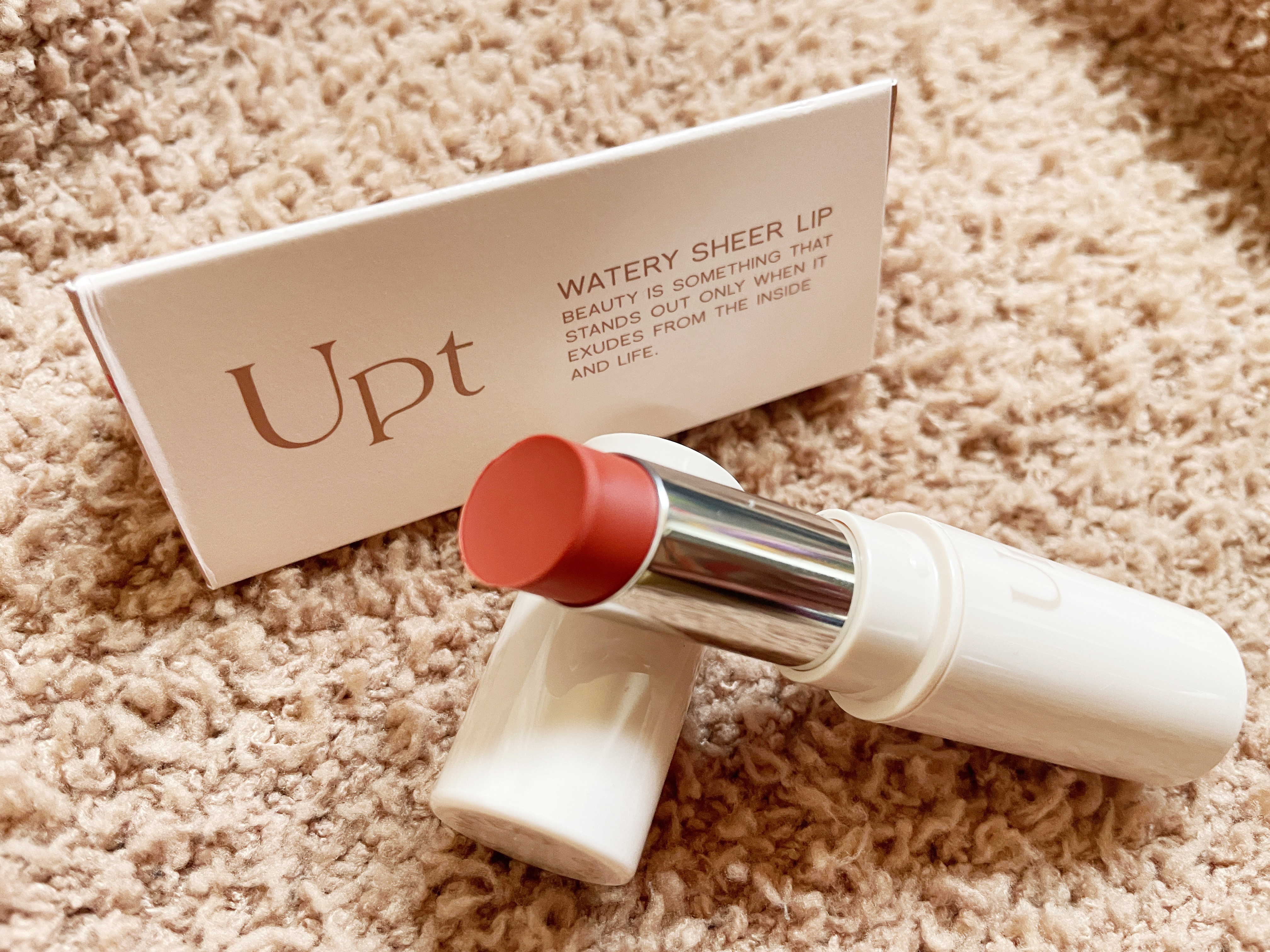 Upt WATERY SHEER LIP  04 taffy more（タフィーモア）/Upt/口紅を使ったクチコミ（2枚目）