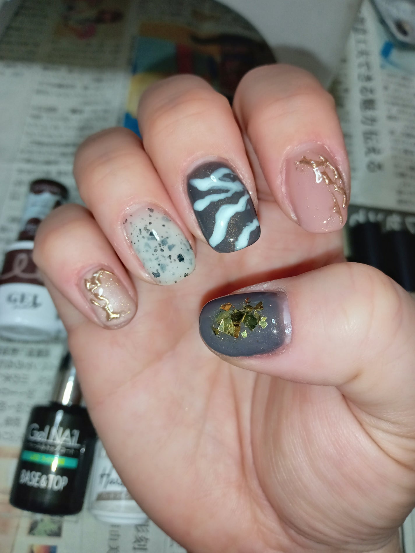 ジェルネイル(ライト対応)/セリア/ジェルネイルを使ったクチコミ(3枚目)