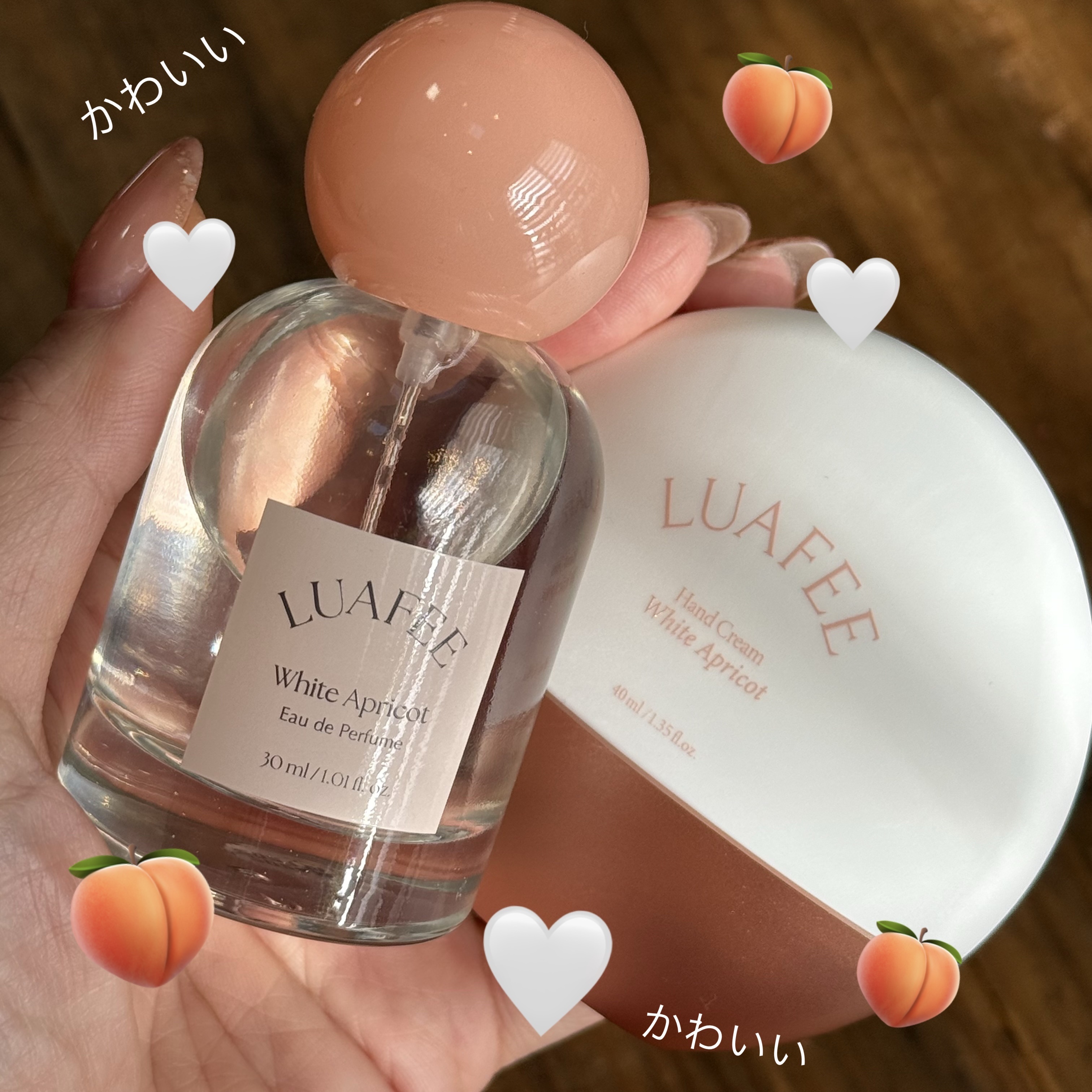 パフュームハンドクリームホワイトアプリコット/LUAFEE/ハンドクリームを使ったクチコミ（1枚目）
