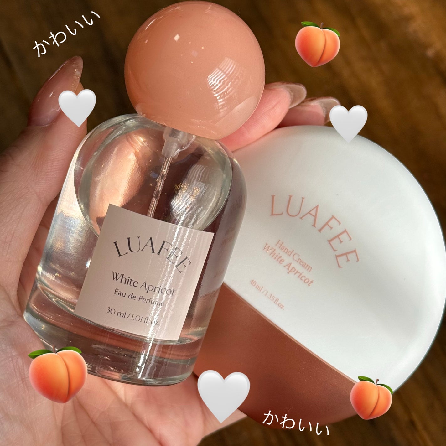 パフュームハンドクリームホワイトアプリコット/LUAFEE/ハンドクリームを使ったクチコミ(1枚目)