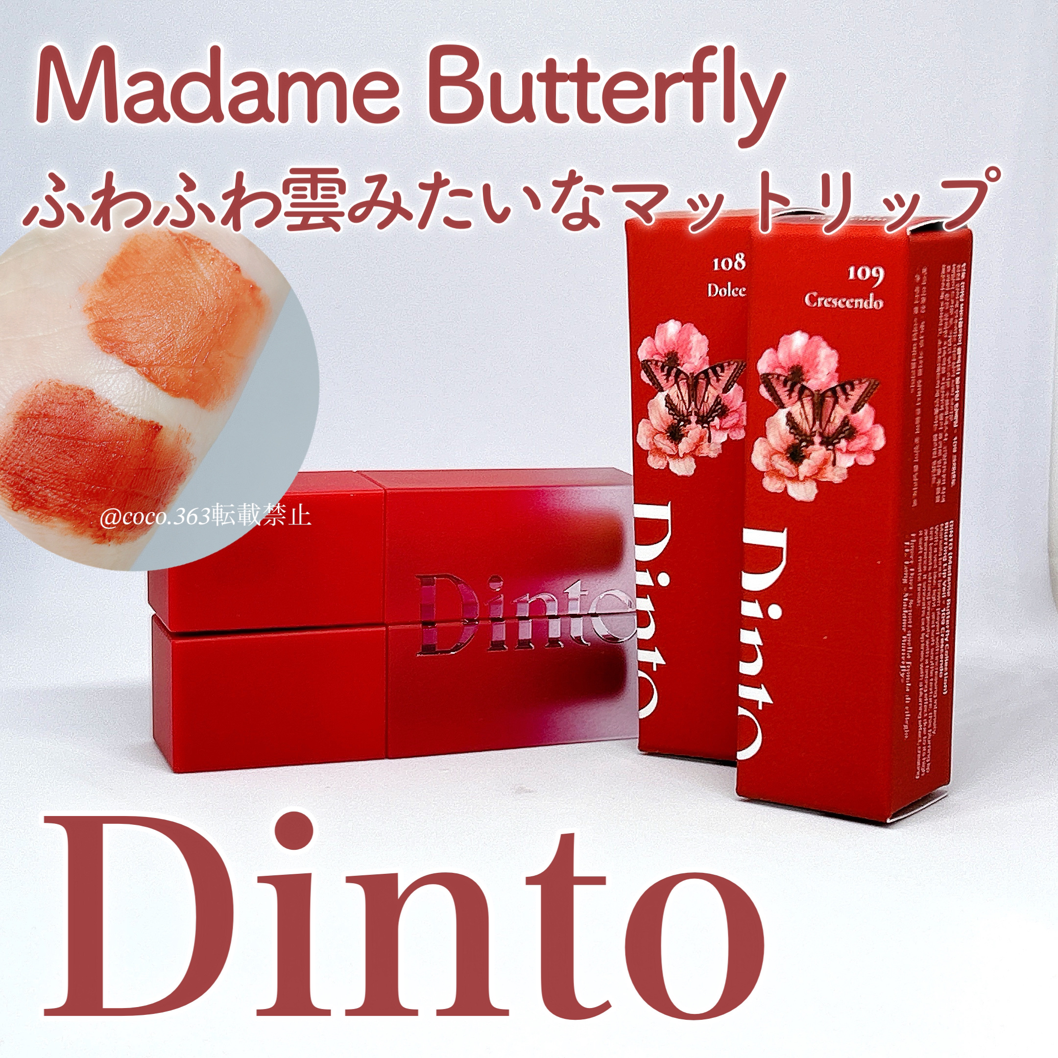 マダムバタフライコレクション ブラーニングリップベール/Dinto/口紅を使ったクチコミ（1枚目）