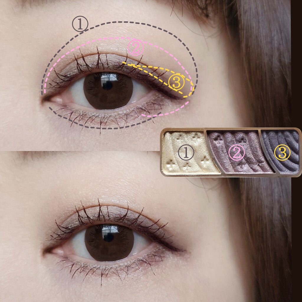 トーンアップアイシャドウ/CEZANNE/アイシャドウパレットを使ったクチコミ(4枚目)