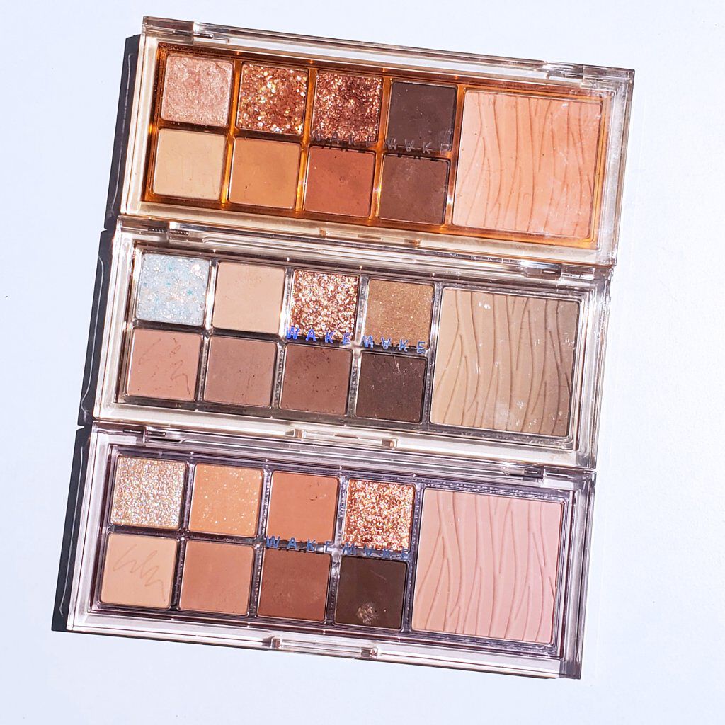 ミックスブラーリングアイパレット/wakemake/マルチパレットを使ったクチコミ（3枚目）