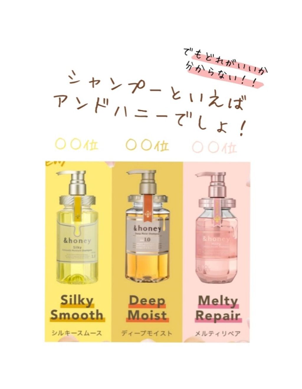 ディープモイスト シャンプー1.0／ヘアトリートメント2.0/&honey/市販シャンプーを使ったクチコミ（1枚目）