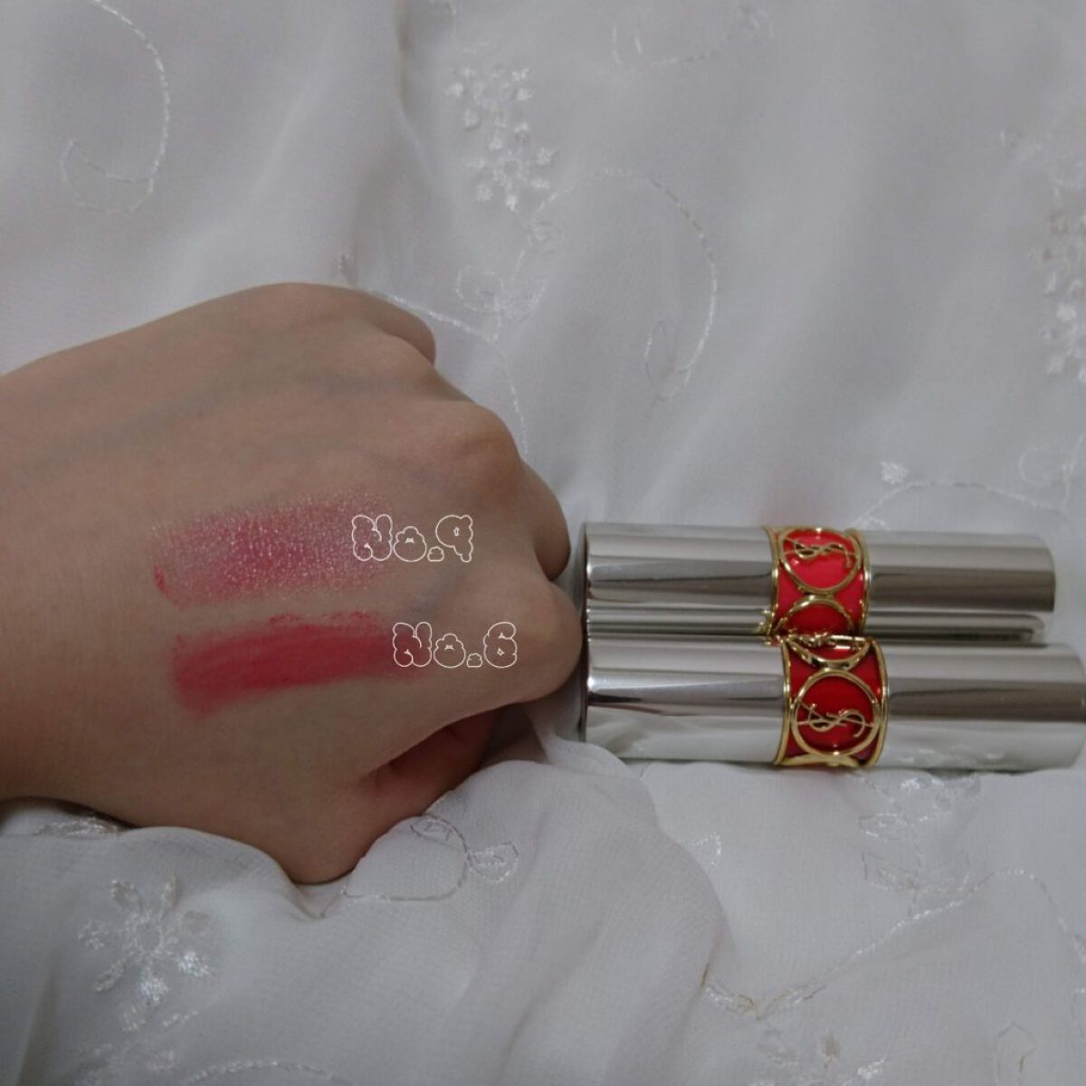 ヴォリュプテ ティントインバーム No.6 タッチミーレッド/YVES SAINT LAURENT BEAUTE/口紅を使ったクチコミ（2枚目）