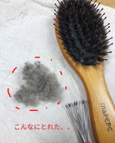 つやつや天然毛のミックスブラシ/マペペ/ヘアブラシを使ったクチコミ（3枚目）