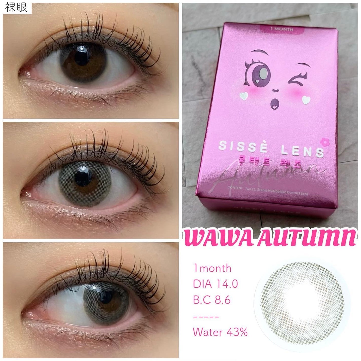 WaWa Series/Sisse Lens/カラーコンタクトレンズを使ったクチコミ(5枚目)