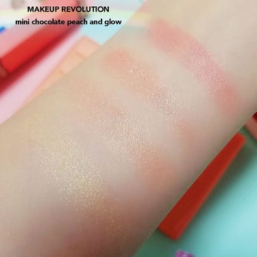 ミニチョコレート ハイライター/MAKEUP REVOLUTION/パウダーハイライトを使ったクチコミ（3枚目）