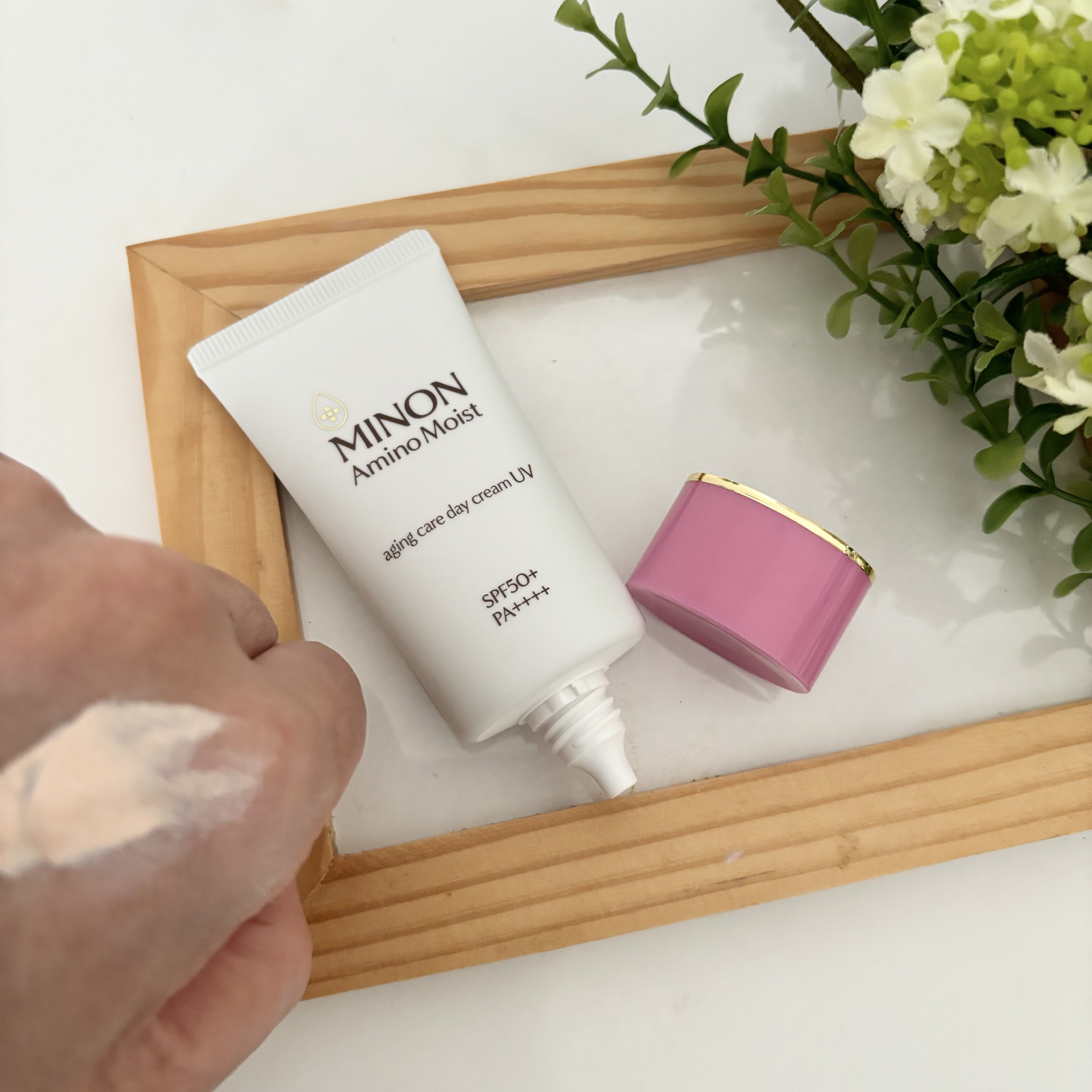ミノン アミノモイスト エイジングケア デイクリームUV/ミノン/日焼け止めクリームを使ったクチコミ（3枚目）