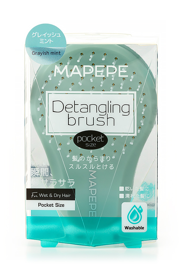デタングリングブラシ【ポケットサイズ】 グレイッシュミント