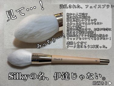 S シルキーパウダーブラシ(M) 882/fillimilli/メイクブラシを使ったクチコミ（2枚目）