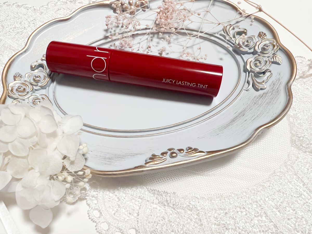 ジューシーラスティングティント/rom&nd/リップティントを使ったクチコミ（2枚目）