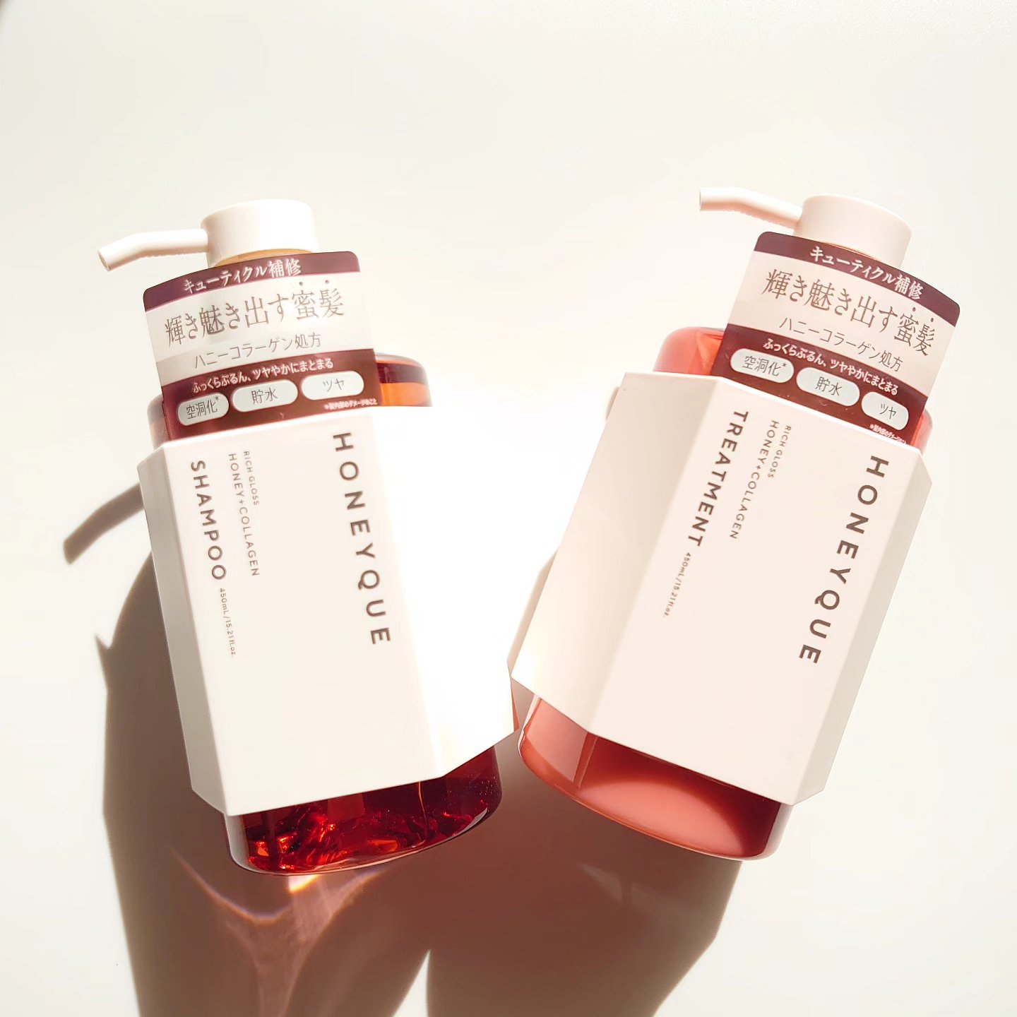 リッチグロス シャンプー シャイニー／ヘアトリートメント シャイニー トリートメント本体 450ml/ハニーク/市販シャンプーを使ったクチコミ（3枚目）