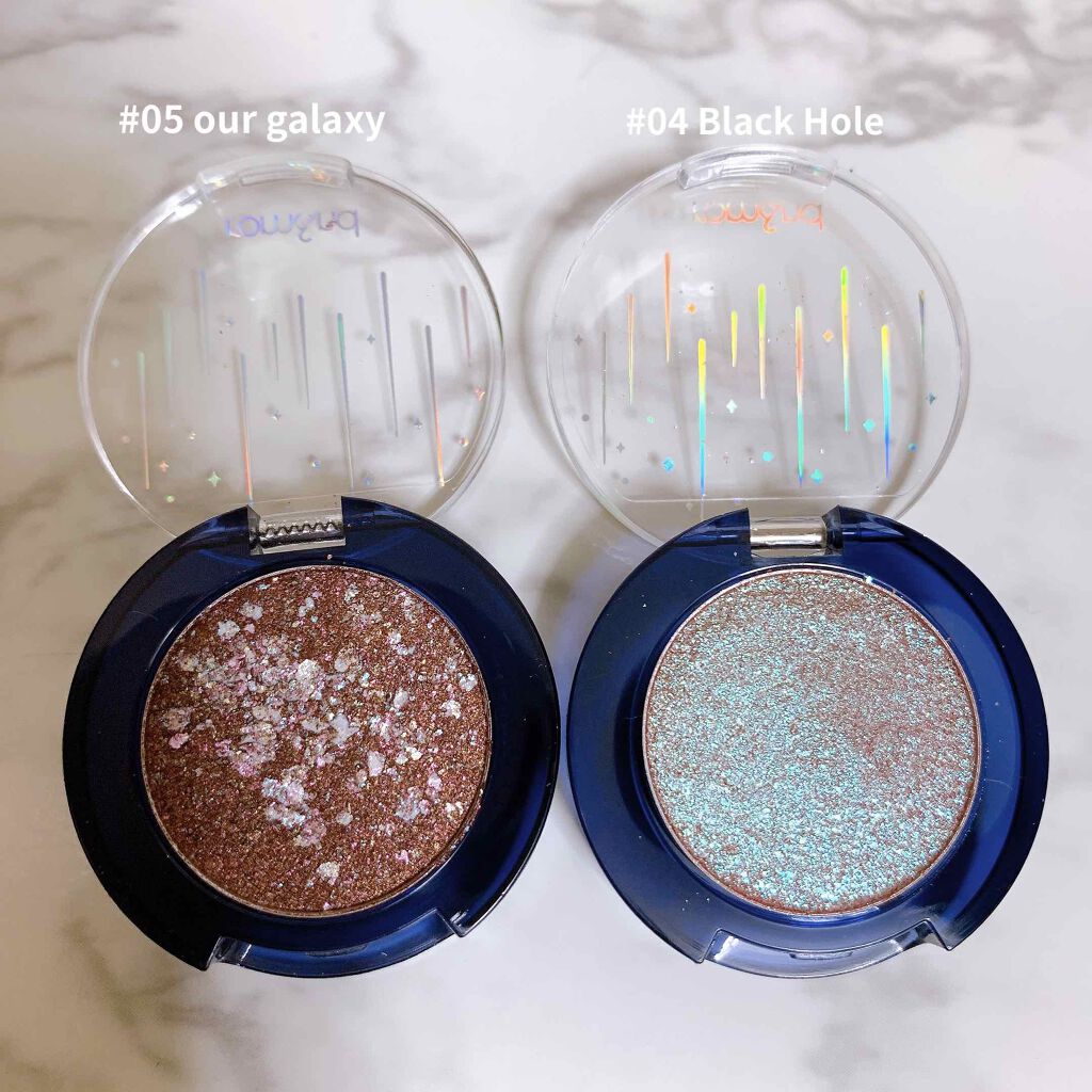 グリッター シャドウ カラー 05 アゥアギャラクシー(OUR GALAXY)/rom&nd/グリッターを使ったクチコミ（3枚目）
