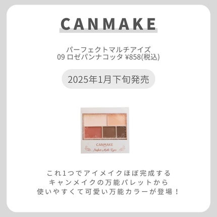 パーフェクトマルチアイズ/キャンメイク/アイシャドウパレットを使ったクチコミ(2枚目)