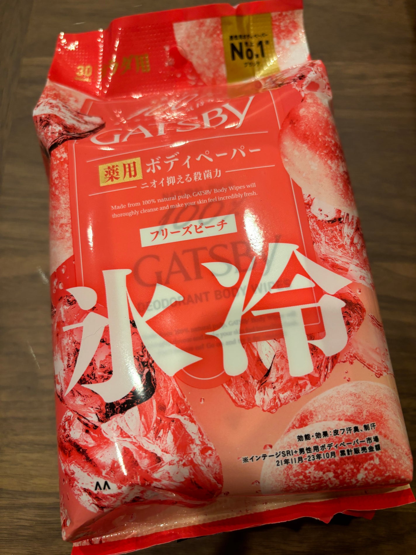 アイスデオドラント ボディペーパーN フリーズピーチ/ギャツビー/ボディシートを使ったクチコミ(1枚目)