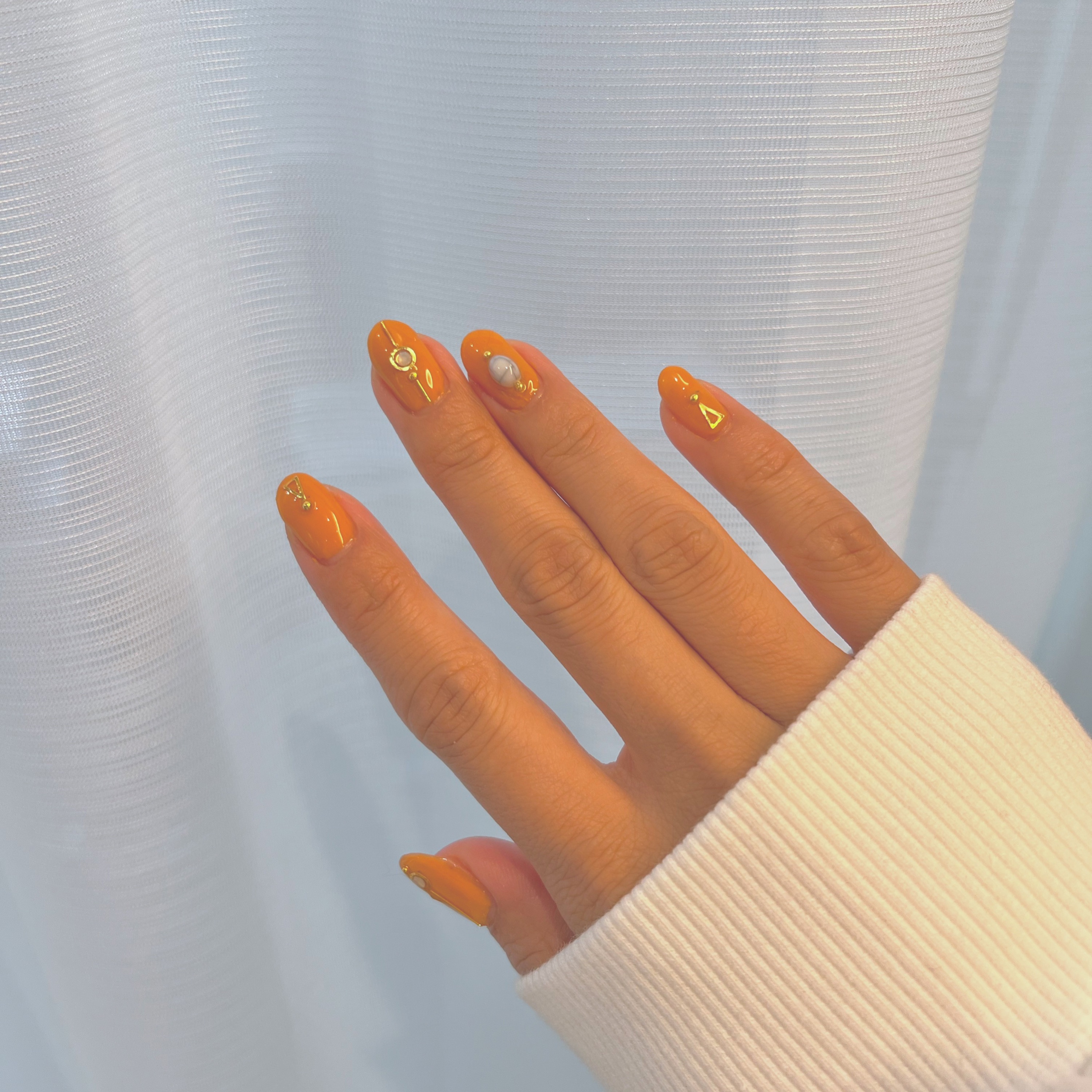 BRG ジェルネイル 40 マスタード/DAISO/ジェルネイルを使ったクチコミ（3枚目）