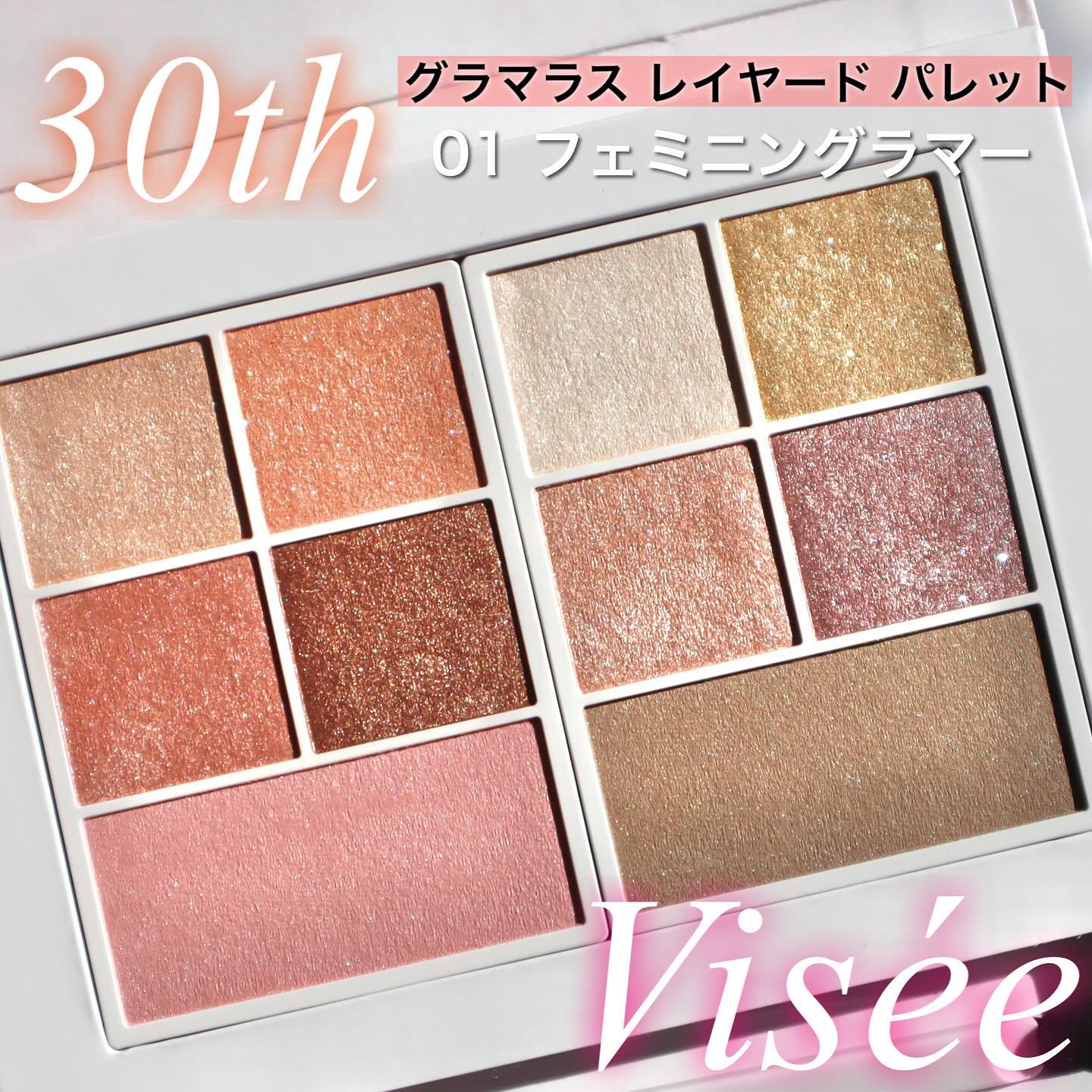 30th グラマラス レイヤード パレット 01 フェミニングラマー(限定)/Visée/マルチパレットを使ったクチコミ（1枚目）