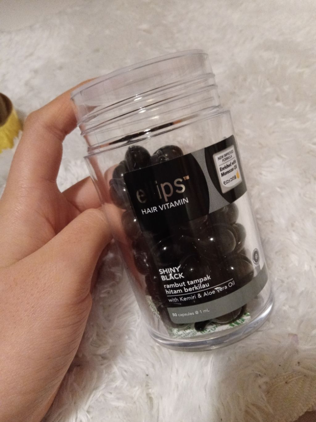 ヘアーオイル【シャイニーブラック】/ellips/ヘアオイルを使ったクチコミ(3枚目)