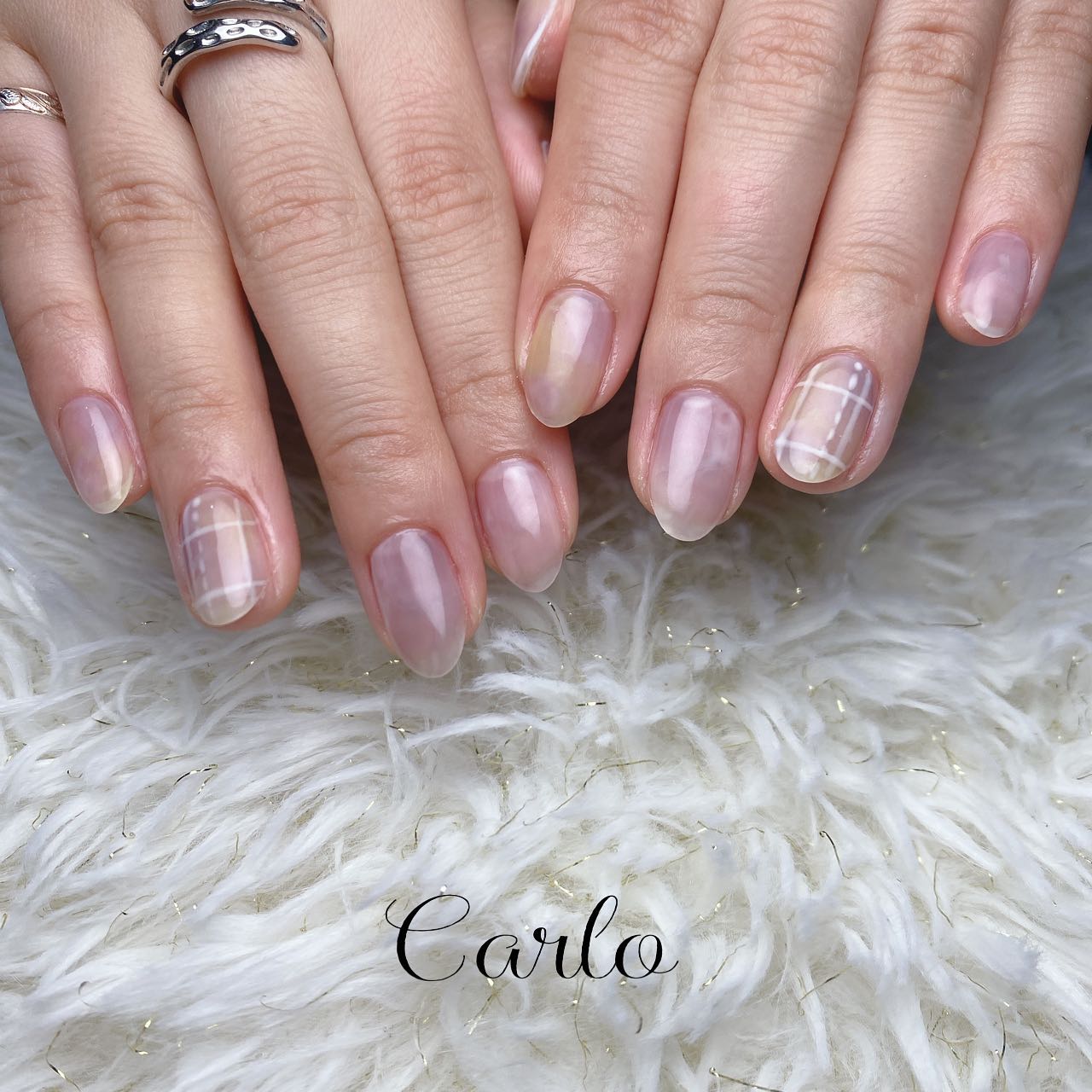 YUKA on LIPS 「.ニュアンスチェック120minart..#狭山ヶ丘ネイルサロ..」(2枚目)