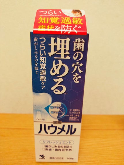 小林製薬 ハウメルのクチコミ「浮気すると痛い目にあうんです😭
“小林製薬のハウメル”
つらい知覚過敏ケアとハウメル(歯埋める.....」(1枚目)