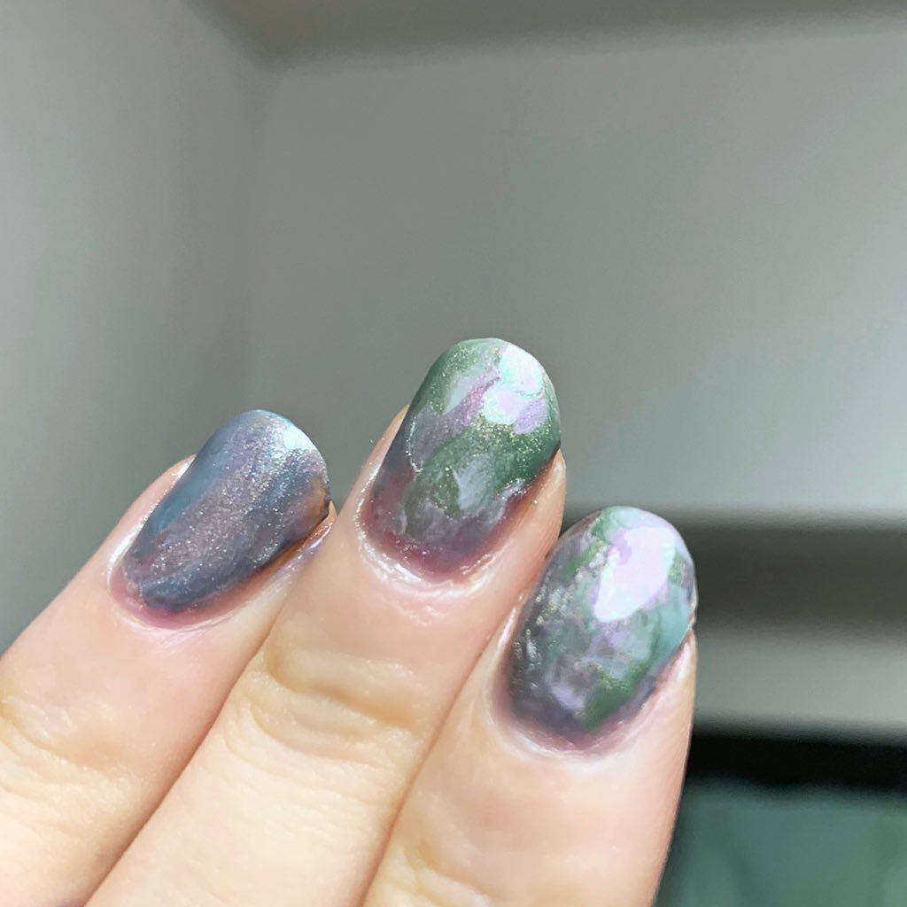 ネイルカラー S014 sasameki/noiro/マニキュアを使ったクチコミ（2枚目）