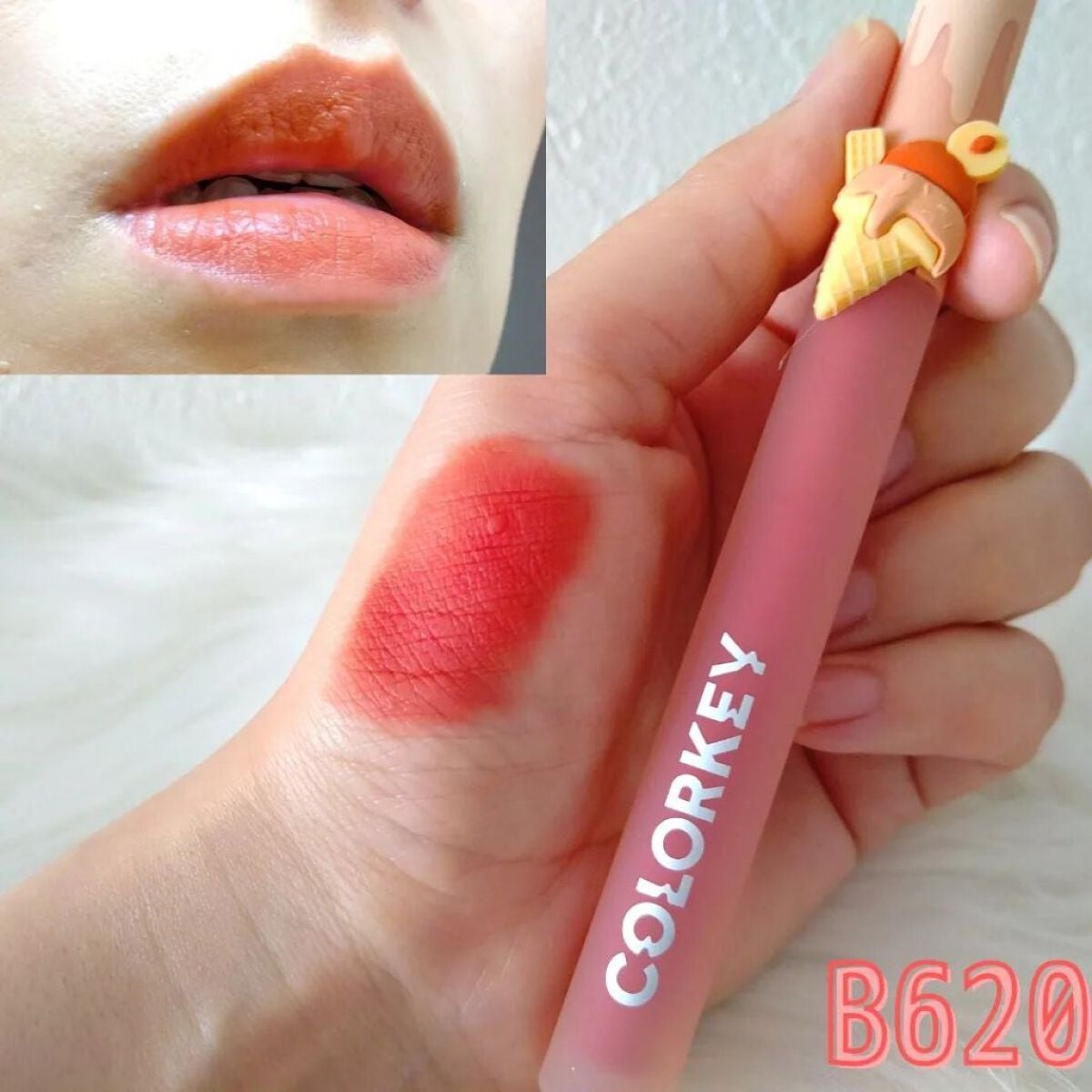 リップスティックアイスクリームティント/COLORKEY/口紅を使ったクチコミ(4枚目)