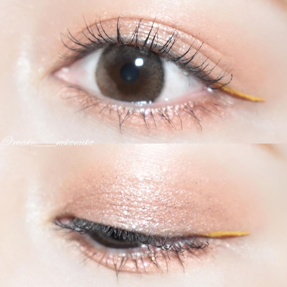 ダズリングリキッドグリッター 03 コーラルミラーボール/IM UNNY/グリッターを使ったクチコミ（1枚目）