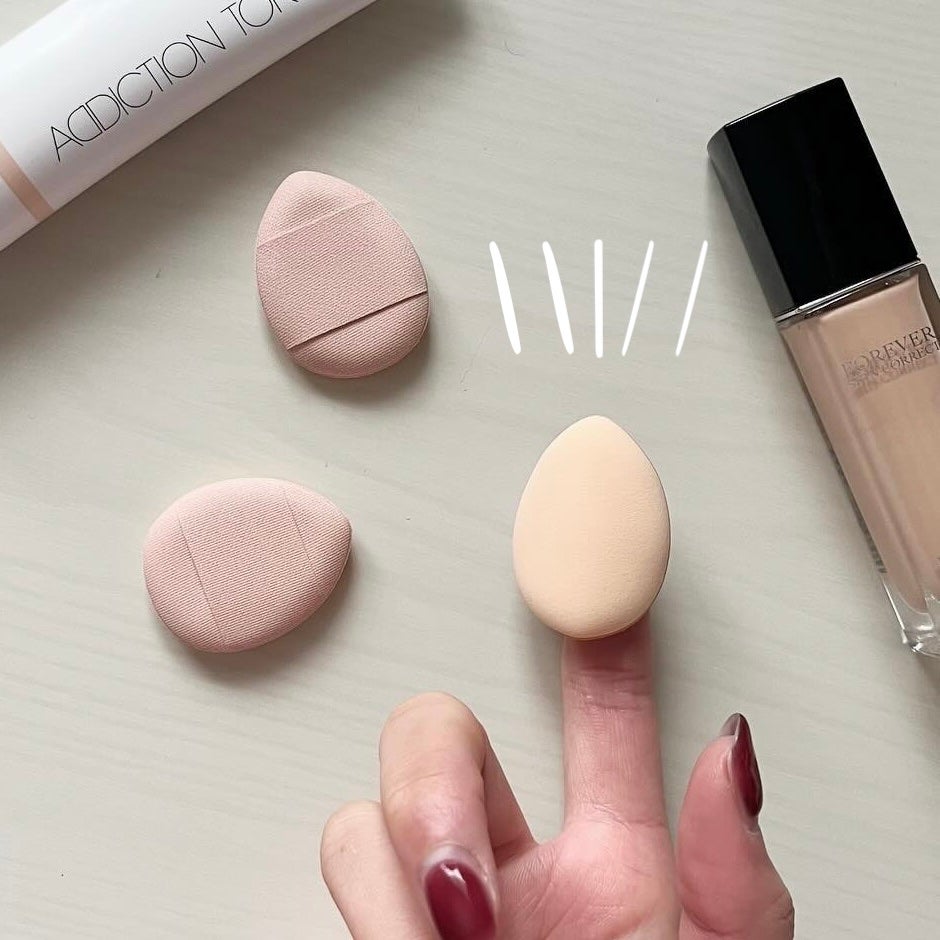 メイクアップパフ(ミニサイズ、4個、専用ケース付)/DAISO/パフ・スポンジを使ったクチコミ(2枚目)