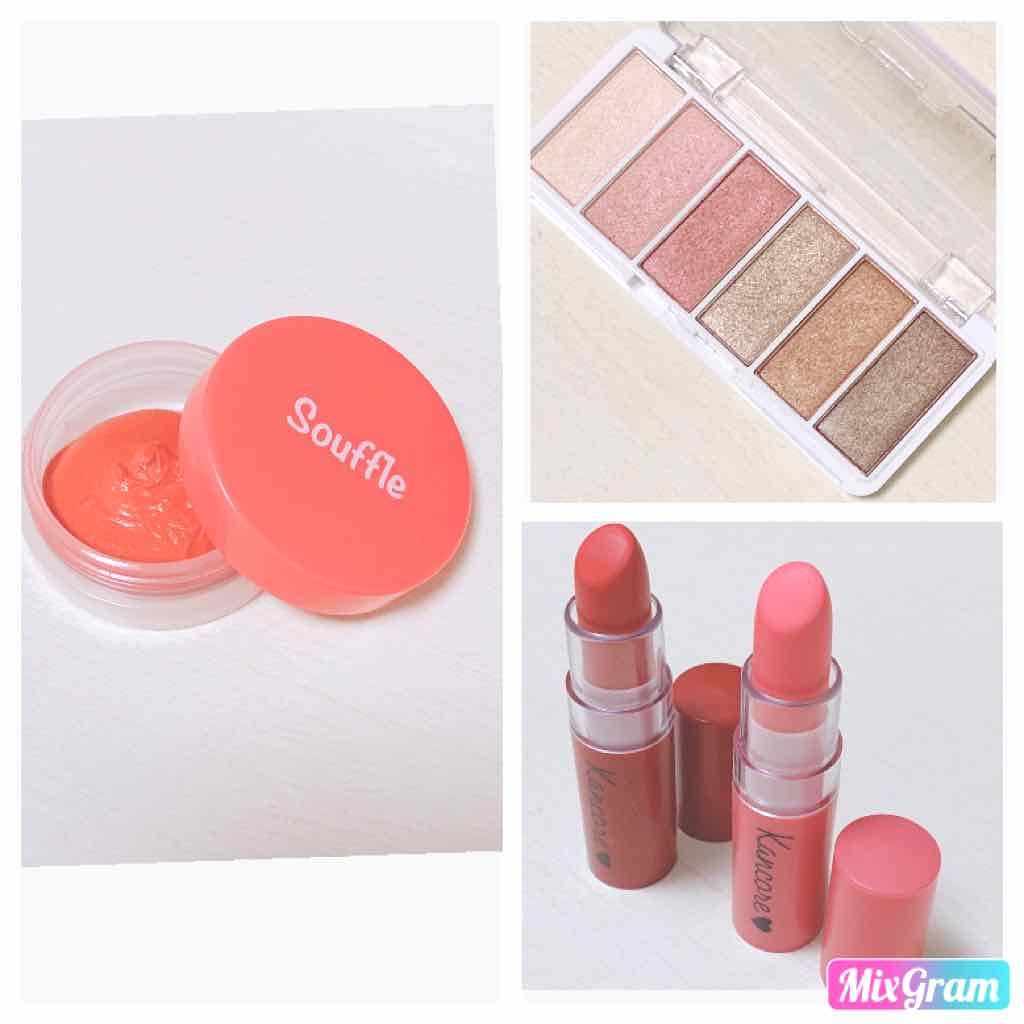 スフレチーク Souffle/DAISO/ジェル・クリームチークを使ったクチコミ（3枚目）