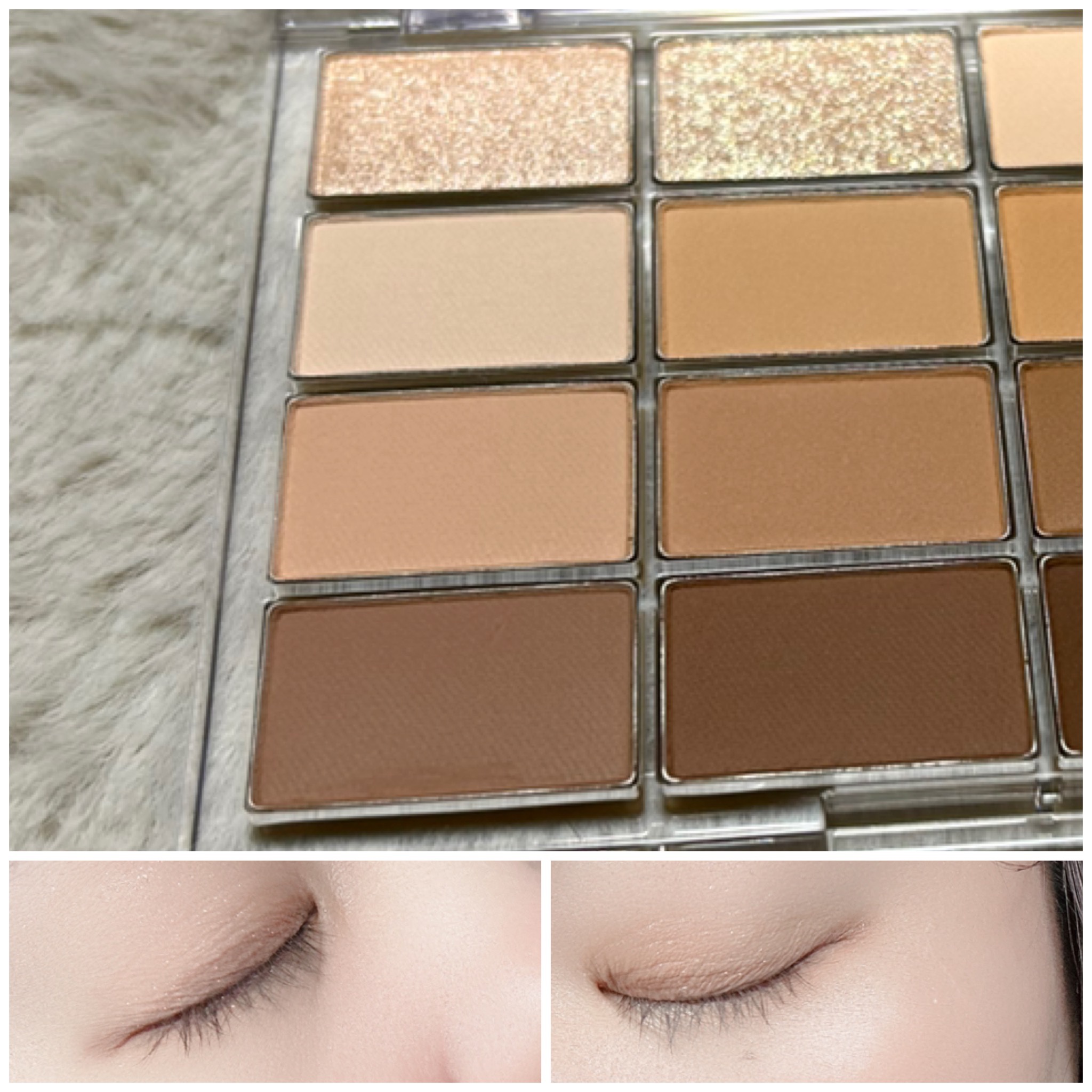 ソフトブラーリングアイパレット/wakemake/アイシャドウパレットを使ったクチコミ（3枚目）