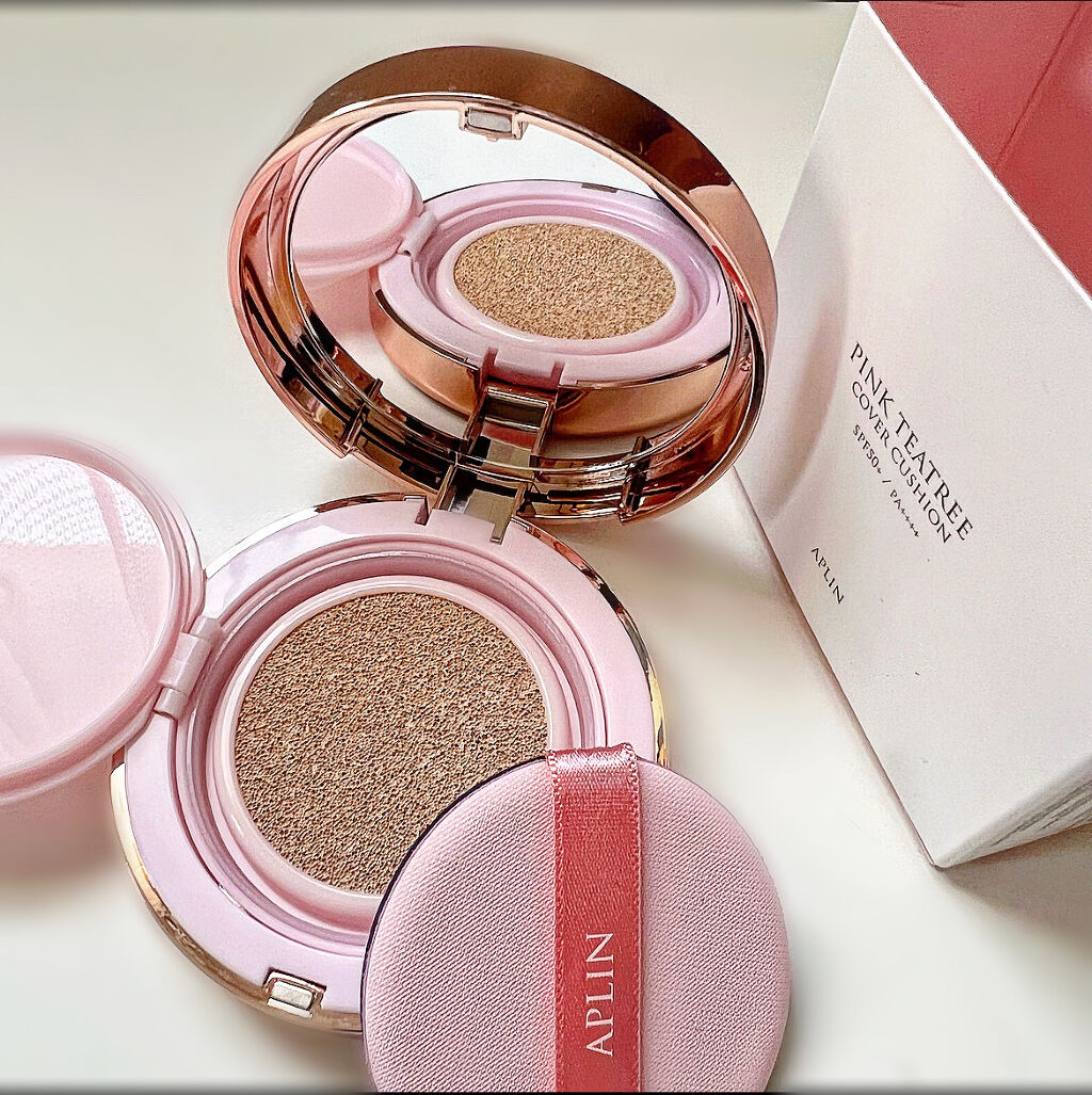 ピンクティーツリーカバークッション/APLIN/クッションファンデーションを使ったクチコミ（2枚目）