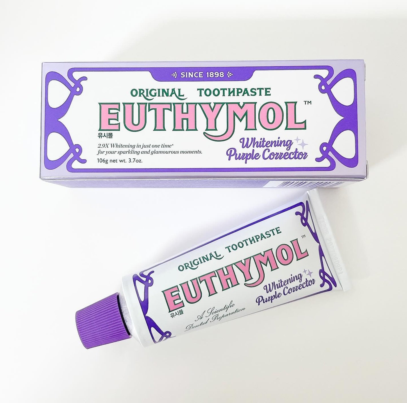 ホワイトパープル歯みがき ピーチフローラルミントの香り/EUTHYMOL/歯磨き粉を使ったクチコミ(1枚目)