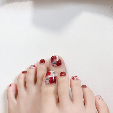 ネイルシール/Qoo10/ネイルシールを使ったクチコミ(1枚目)