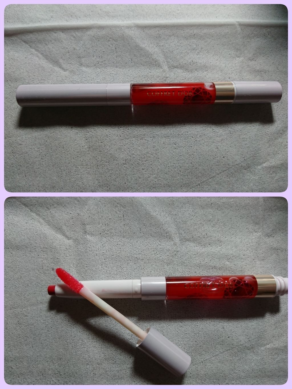 Wルージュ ティント&マット/コフレドール/リップティントを使ったクチコミ（2枚目）