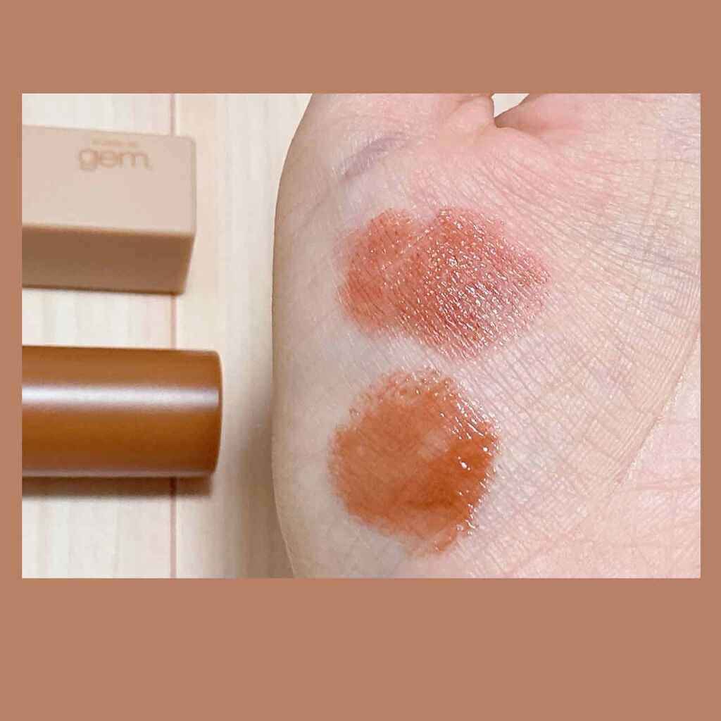 gemini lip stick(tint) オレンジブラウン lt-01/la peau de gem./口紅を使ったクチコミ（2枚目）