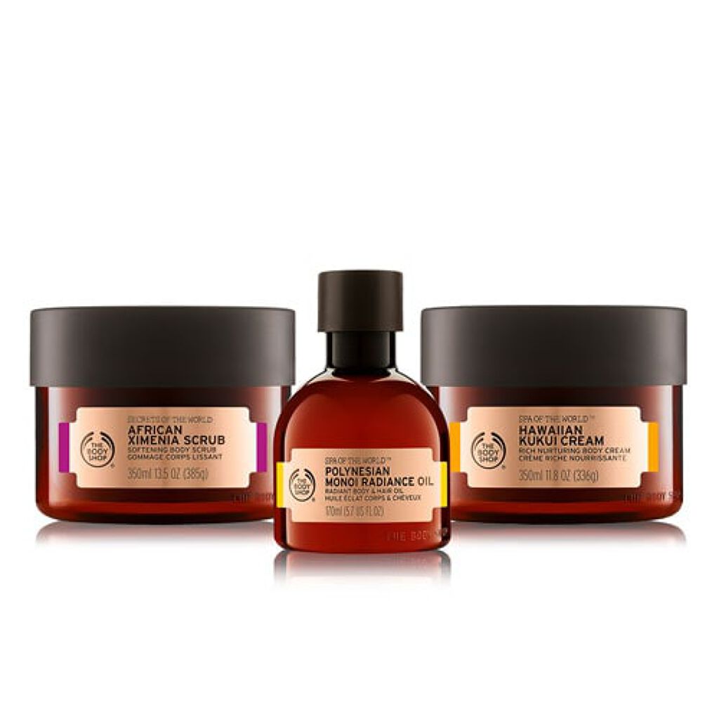 ザボディショップ スパオブザワールド3点セット 試してみた】スパオブザワールド 3ステップケアセット ククイ