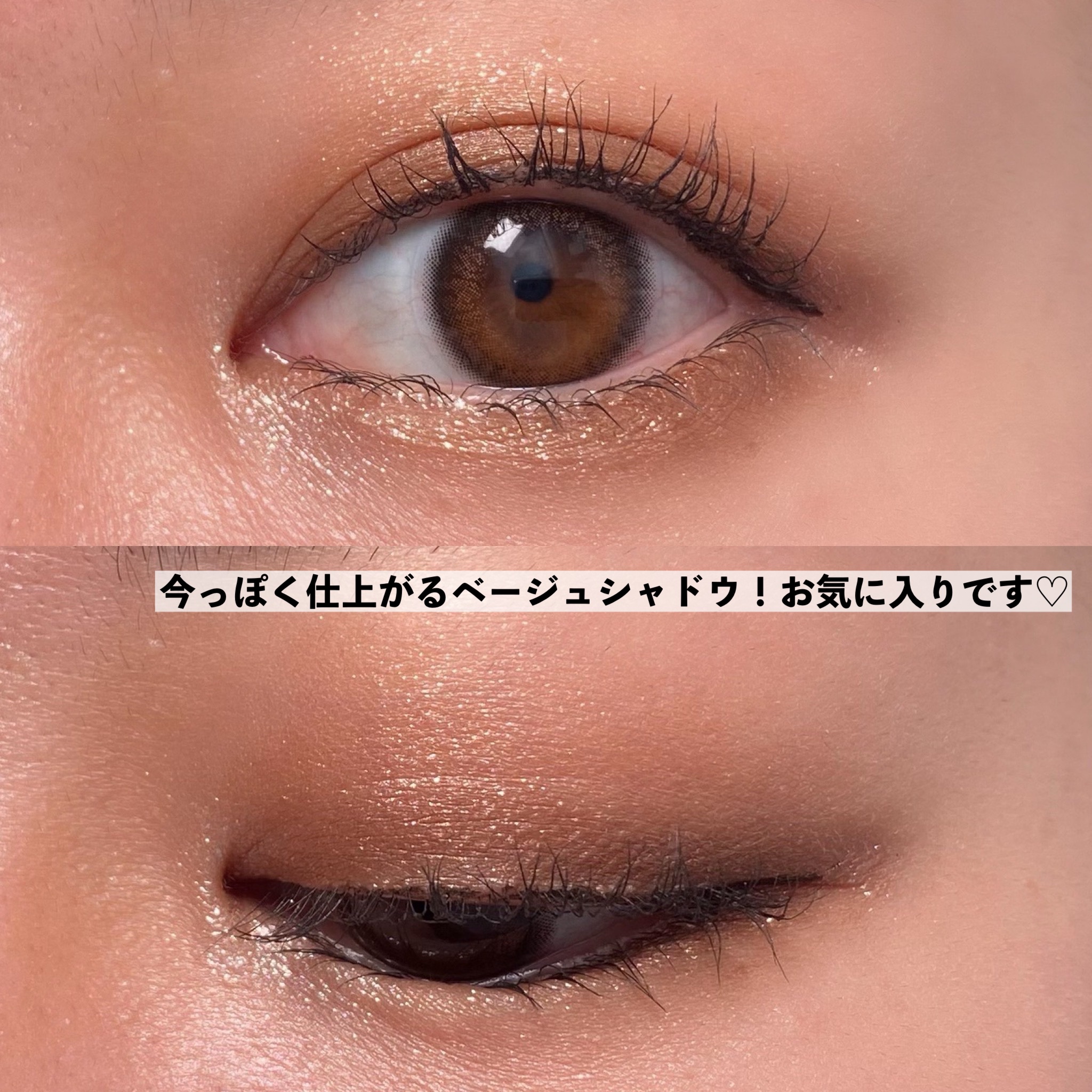 ジューシーピュアアイズ 13 シャンパンベージュ/キャンメイク/アイシャドウパレットを使ったクチコミ（3枚目）