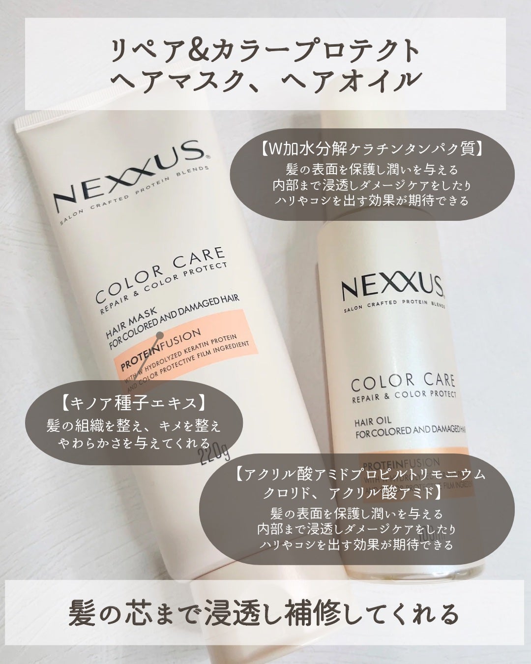 ネクサス リペア&カラープロテクト シャンプー/トリートメント/NEXXUS(ネクサス)/市販シャンプーを使ったクチコミ(4枚目)