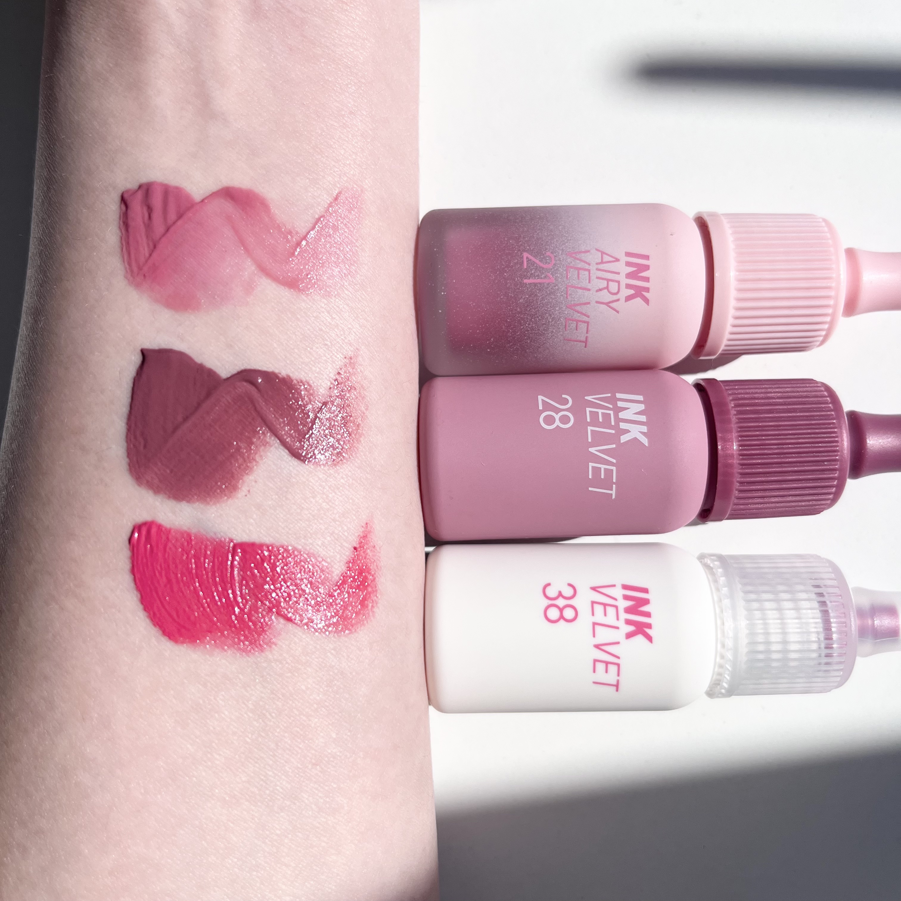 インク ベルベット 38 ブライト ピンク(BRIGHT PINK)/PERIPERA/口紅を使ったクチコミ（2枚目）